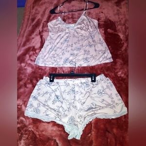 Womens xlarge pink 2 piece nightie set